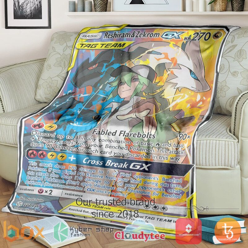 Pokemon Reshiram Zekrom GX Cosmic Eclipse Blanket