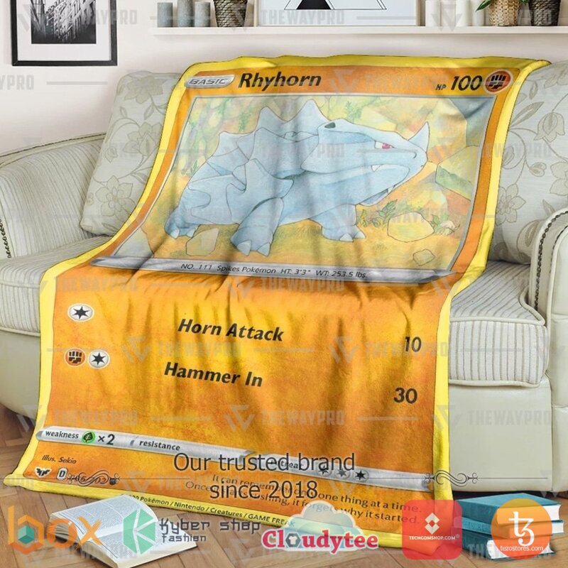 Pokemon Rhyhorn Blanket