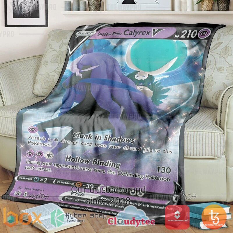 Pokemon Shadow Rider Calyrex V Blanket