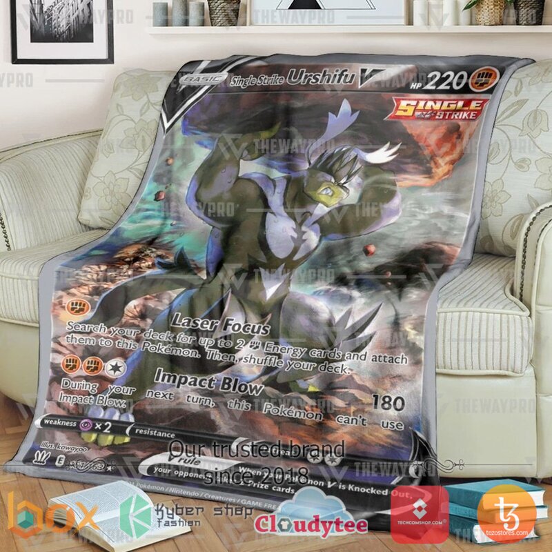 Pokemon Single Strike Urshifu V Battle Styles Blanket