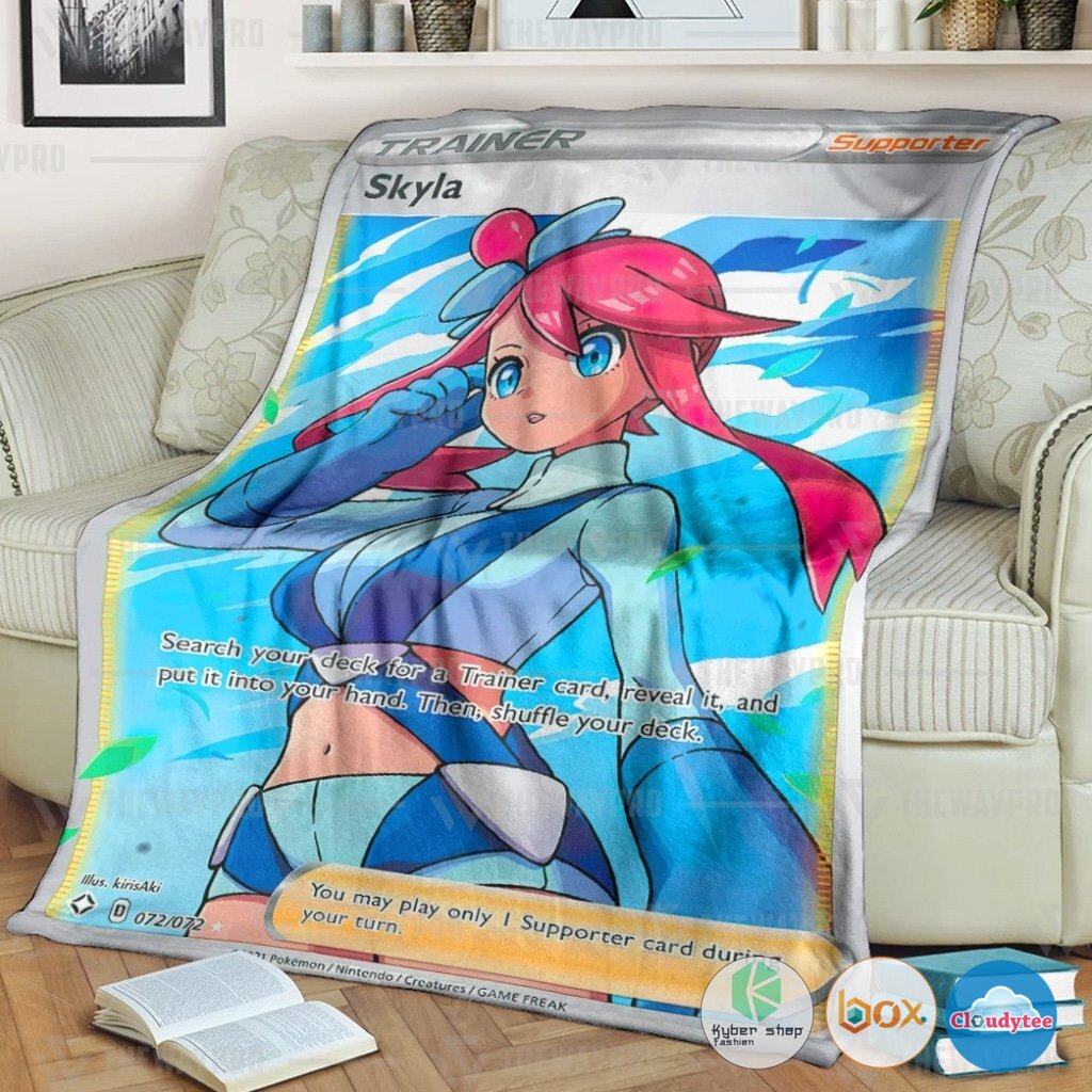 Pokemon Skyla Shining Fates Trainer Blanket