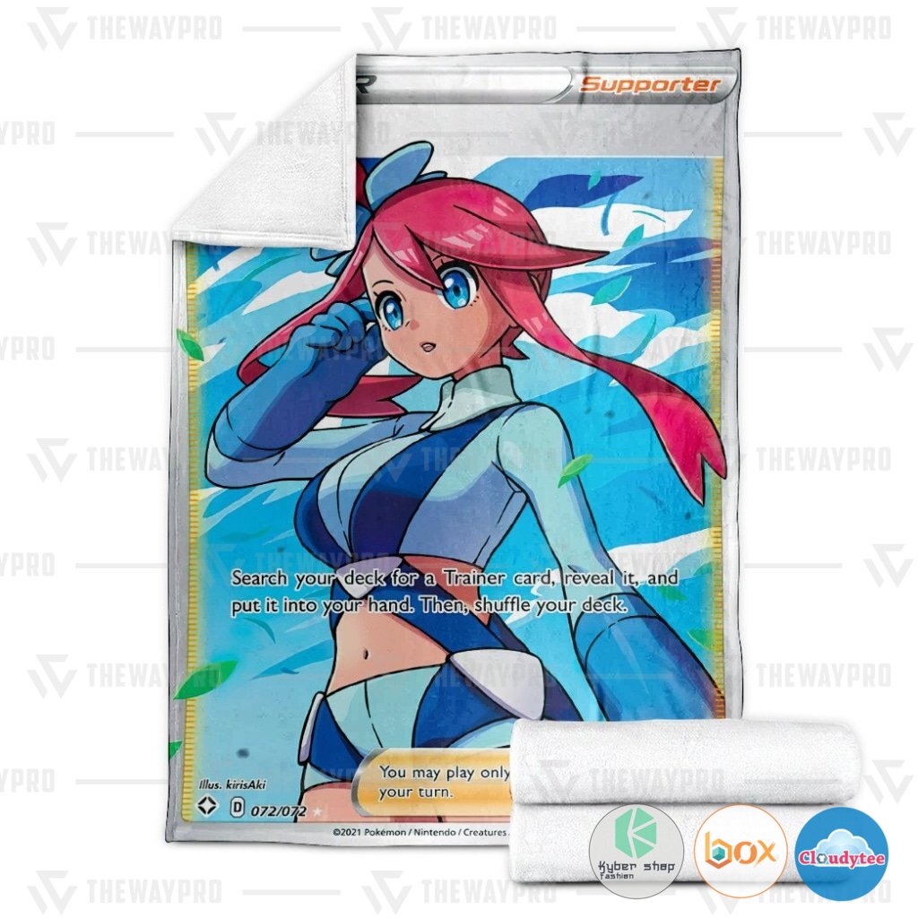 Pokemon Skyla Shining Fates Trainer Blanket 3 Pokemon Skyla Shining Fates Trainer Blanket 1 2