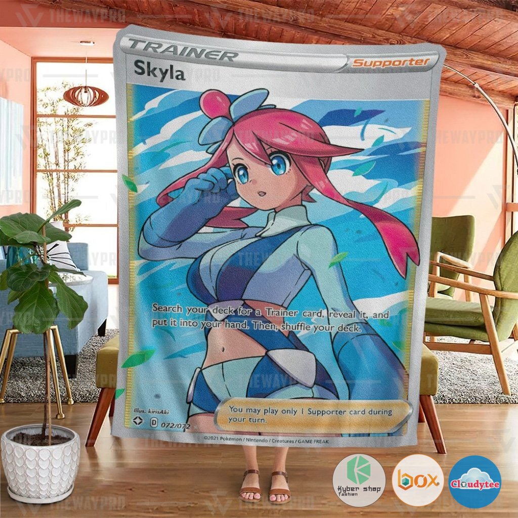 Pokemon Skyla Shining Fates Trainer Blanket 4 Pokemon Skyla Shining Fates Trainer Blanket 1 2 3