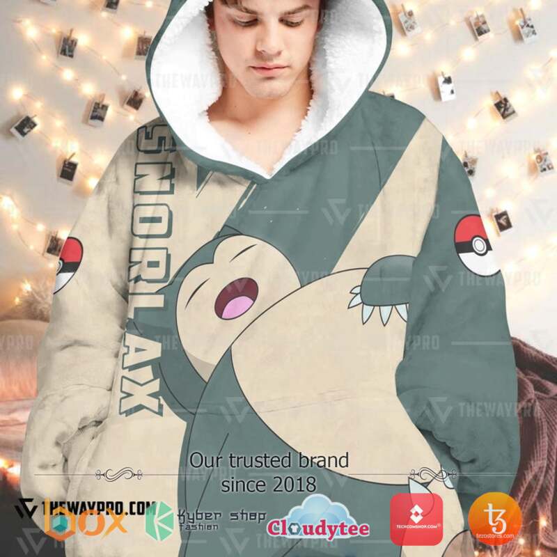 Pokemon Snorlax Fleece Hoodie Blanket