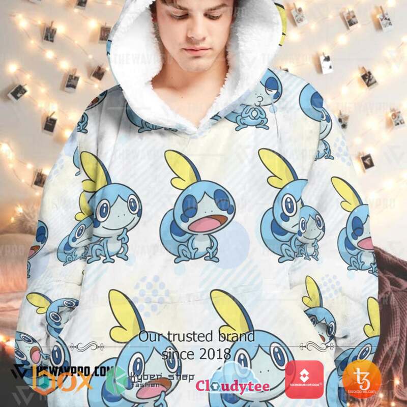Pokemon Sobble Fleece Hoodie Blanket