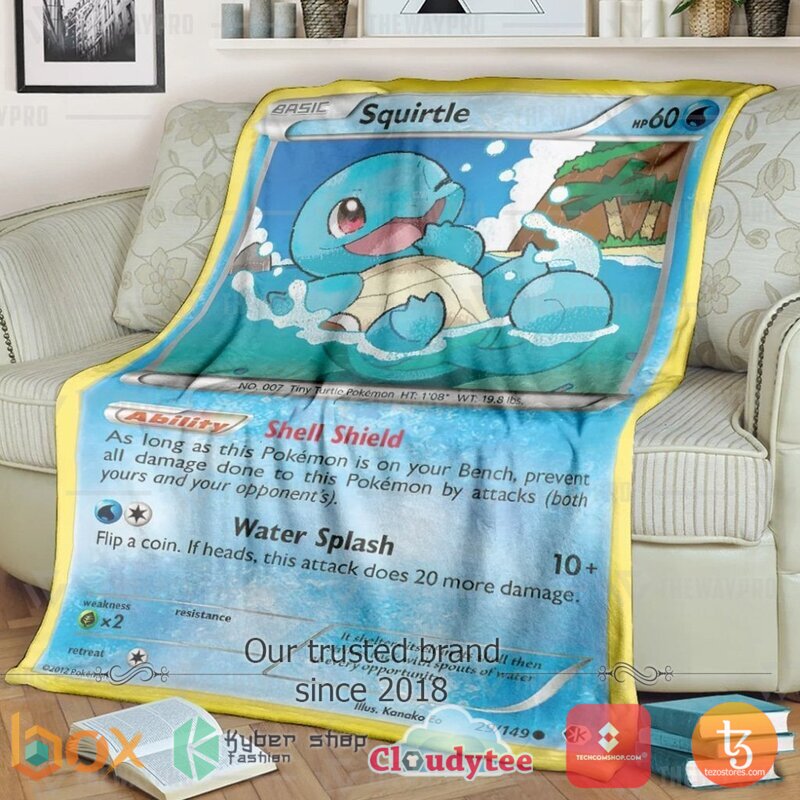 Pokemon Squirtle Blanket