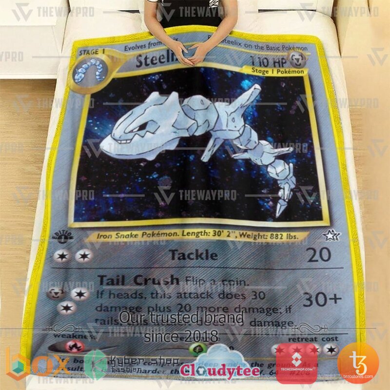 Pokemon Steelix 1st Edition Blanket 2 Pokemon Steelix 1st Edition Blanket 1