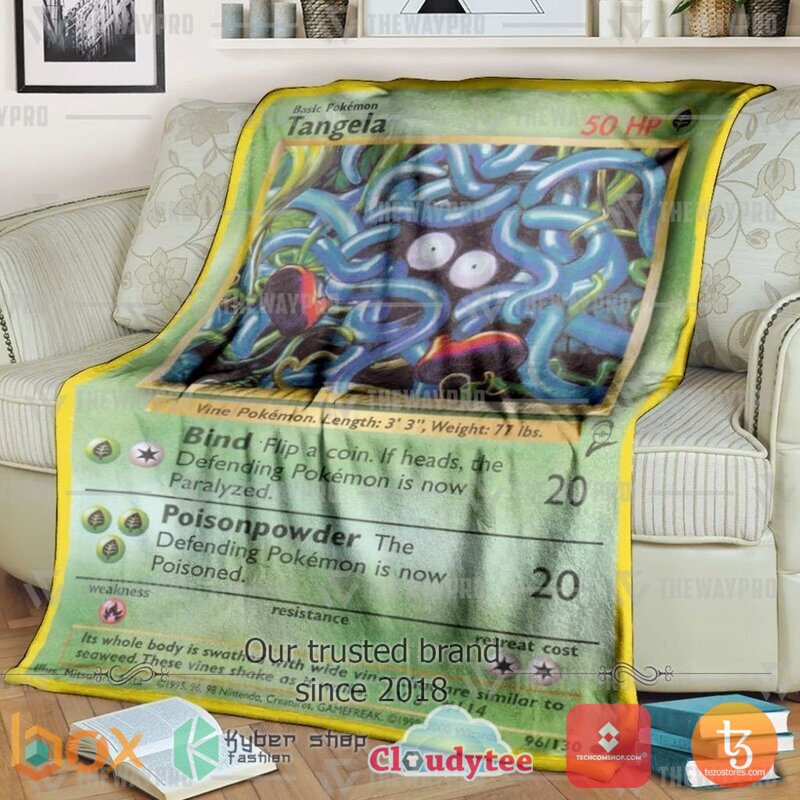 Pokemon Tangela Base Set Blanket 7 Pokemon Tangela Base Set Blanket