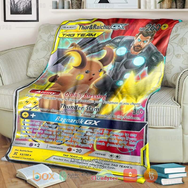 Pokemon Thor and Raichu Blanket