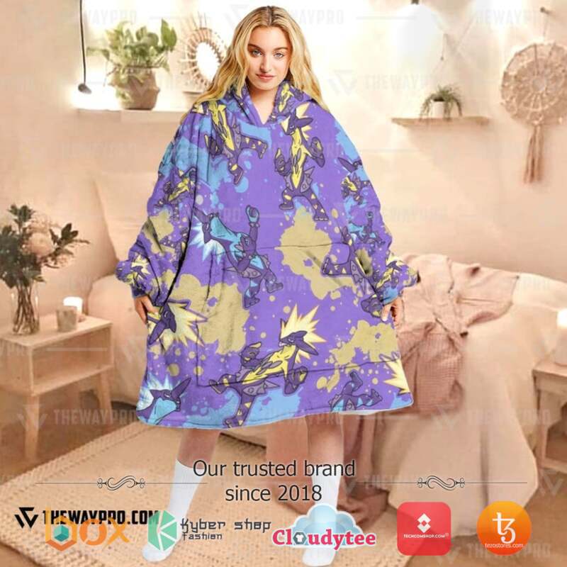 Pokemon Toxtricity Fleece Hoodie Blanket 1