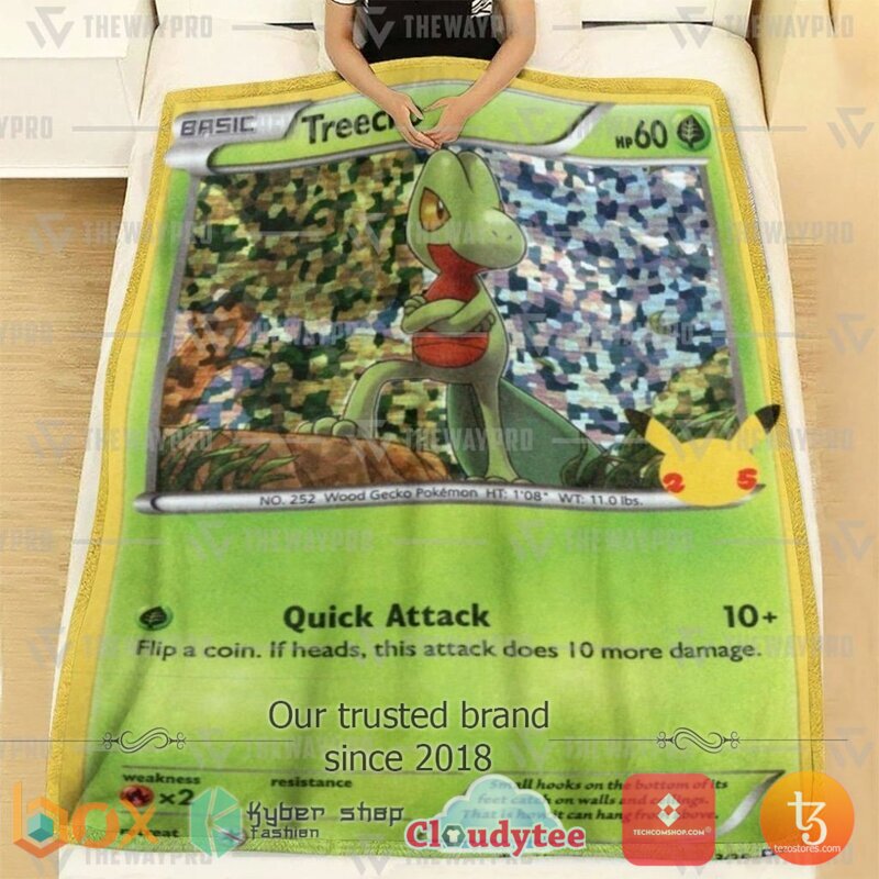 Pokemon Treecko Holo Blanket 2 Pokemon Treecko Holo Blanket 1
