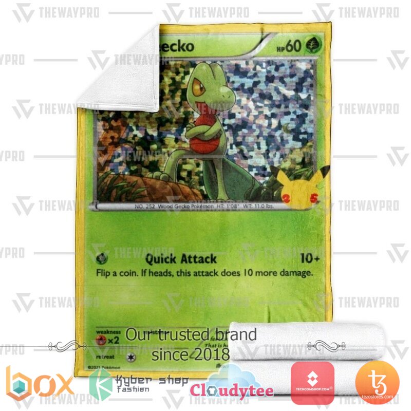 Pokemon Treecko Holo Blanket 3 Pokemon Treecko Holo Blanket 1 2