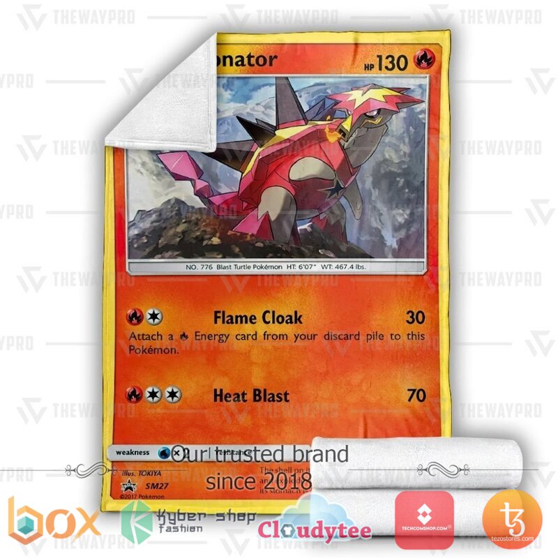 Pokemon Turtonator Blanket 3 Pokemon Turtonator Blanket 1 2