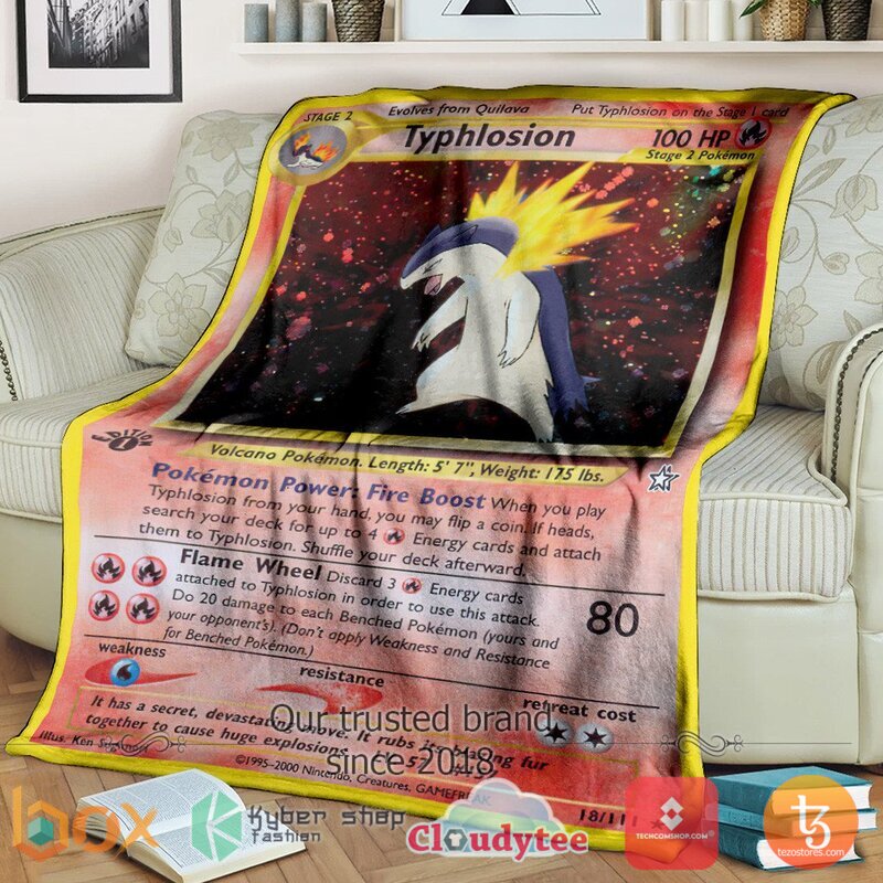 Pokemon Typhlosion 1st Edition Blanket