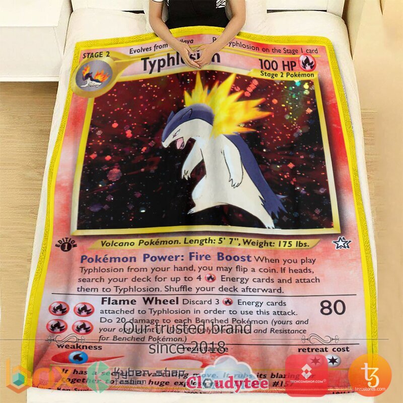 Pokemon Typhlosion 1st Edition Blanket 2 Pokemon Typhlosion 1st Edition Blanket 1