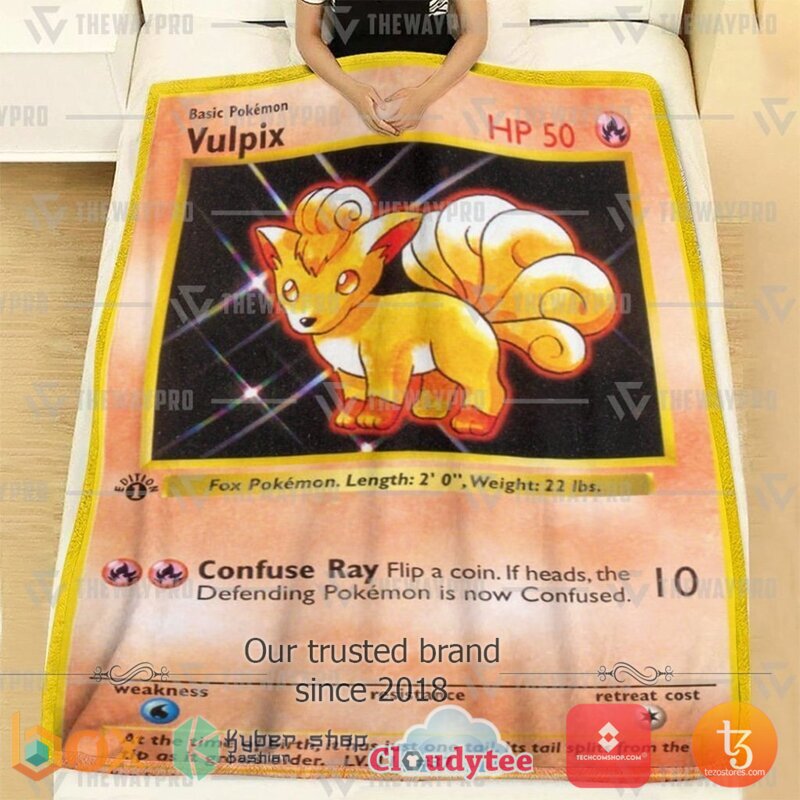 Pokemon Vulpix Base Set Blanket 2 Pokemon Vulpix Base Set Blanket 1