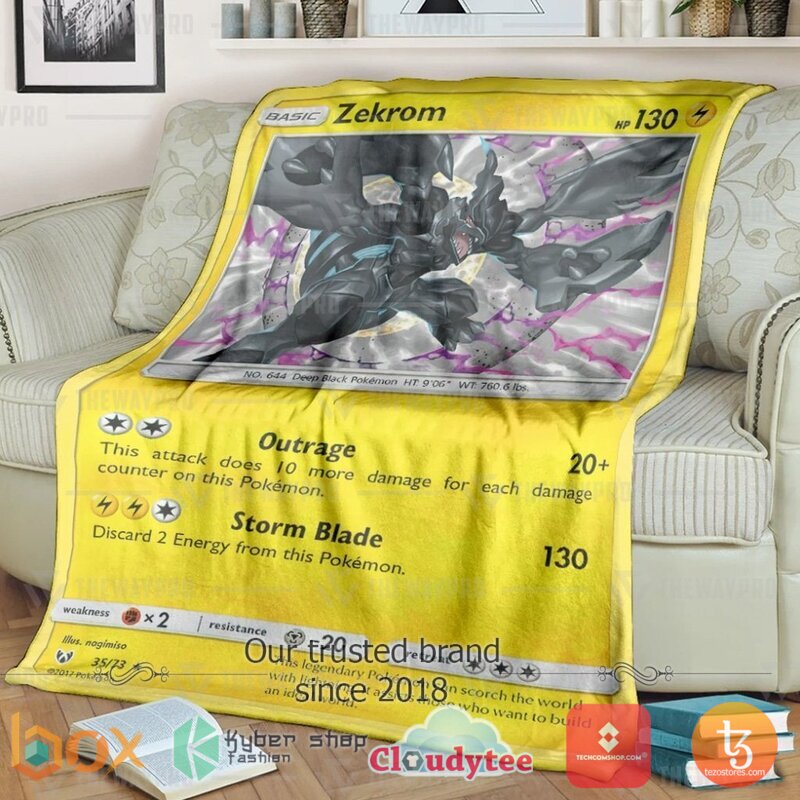 Pokemon Zekrom Shining Legends Blanket