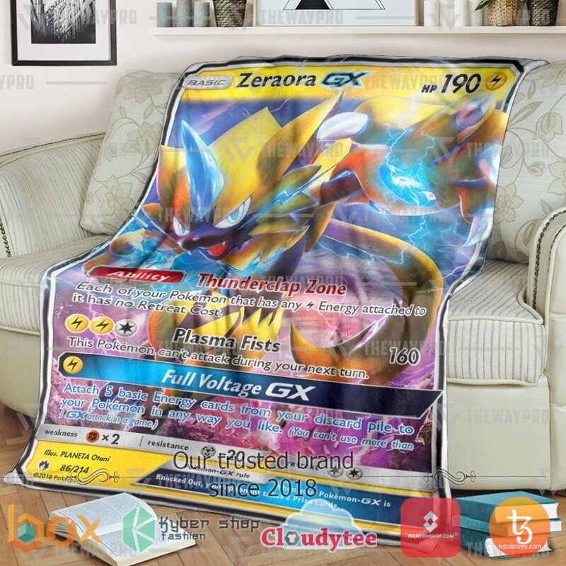 Pokemon Zeraora GX Lost Thunder Blanket