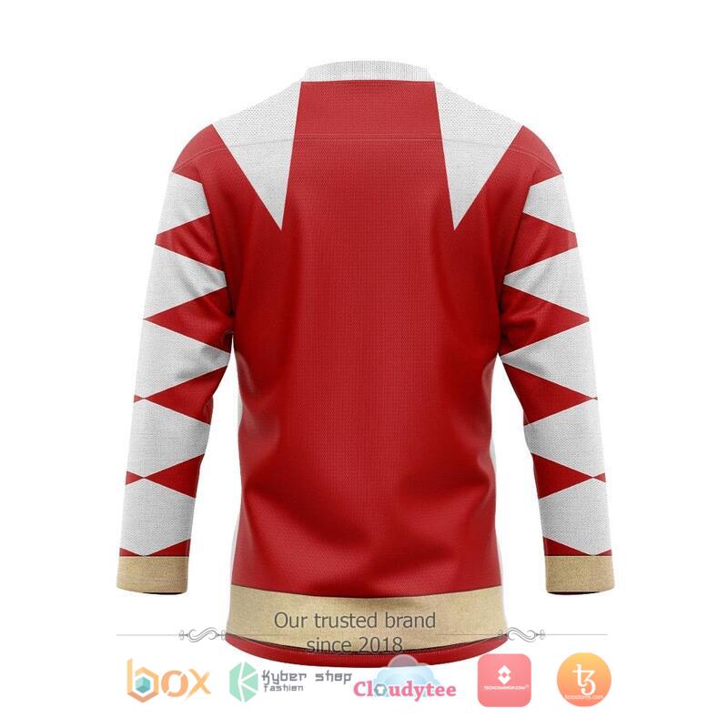 Power Ranger Dino Thunder Red Hockey Jersey 2 Power Ranger Dino Thunder Red Hockey Jersey 1