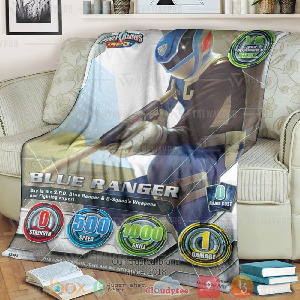 Power Ranger SPD Blue Ranger Custom Soft Blanket