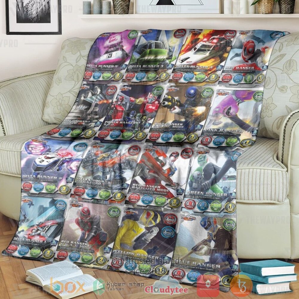 Power Ranger SPD Cards Custom Soft Blanket