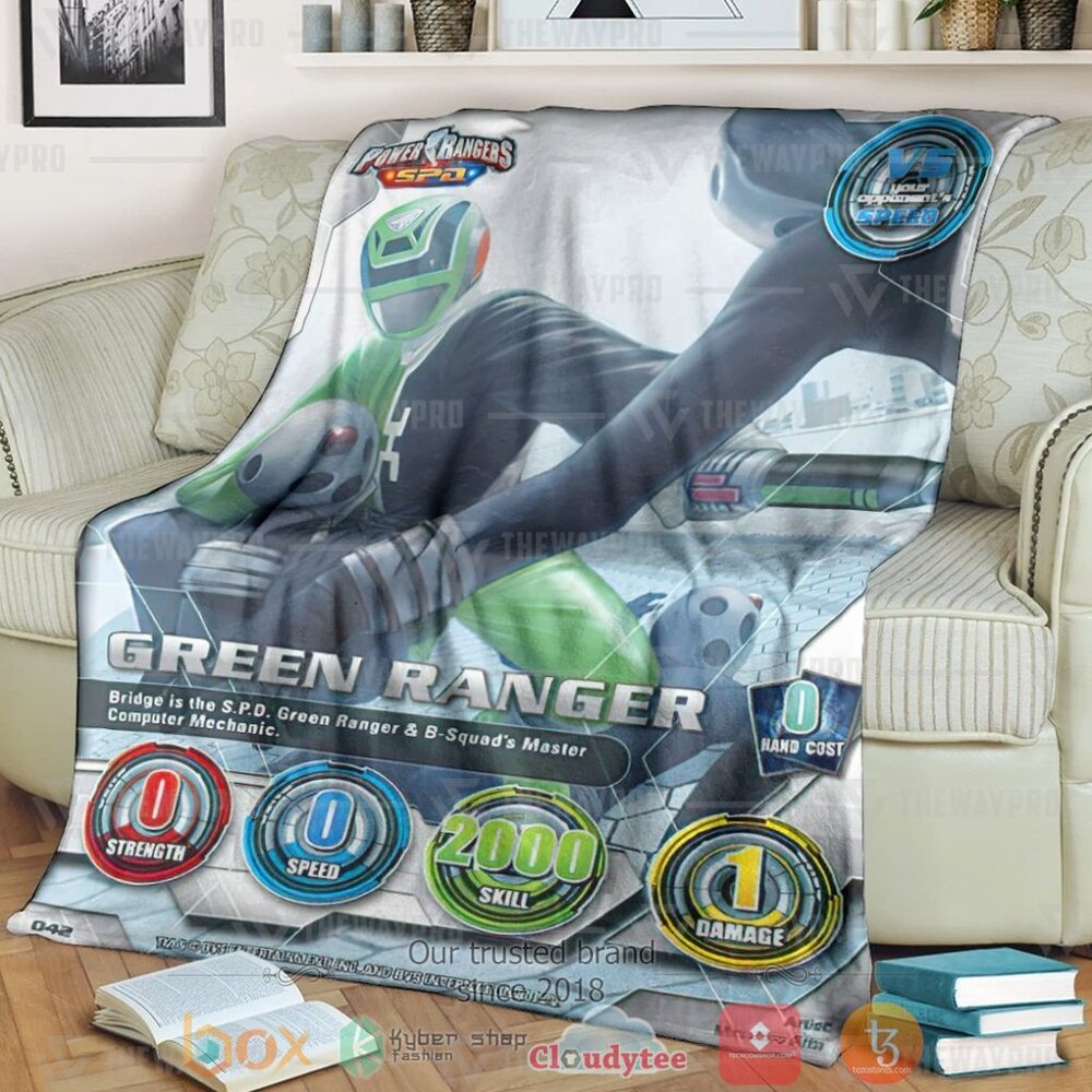 Power Ranger SPD Green Ranger Custom Soft Blanket