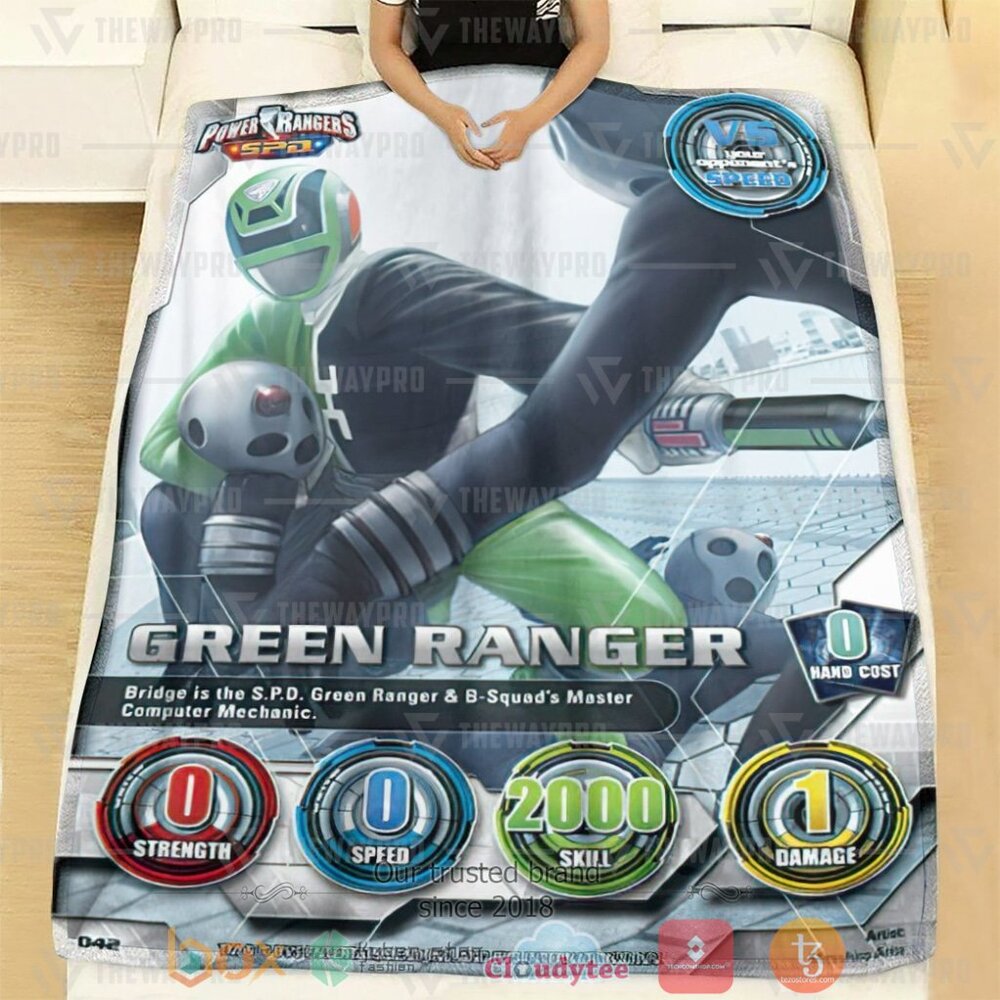 BEST Power Ranger SPD Green Ranger Soft Blanket 2 Power Ranger SPD Green Ranger Custom Soft Blanket 1