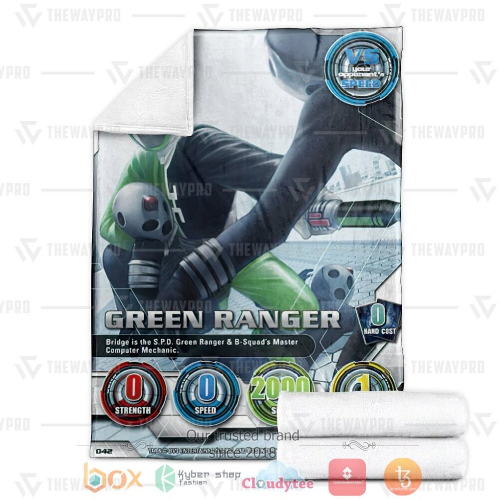 BEST Power Ranger SPD Green Ranger Soft Blanket 3 Power Ranger SPD Green Ranger Custom Soft Blanket 1 2