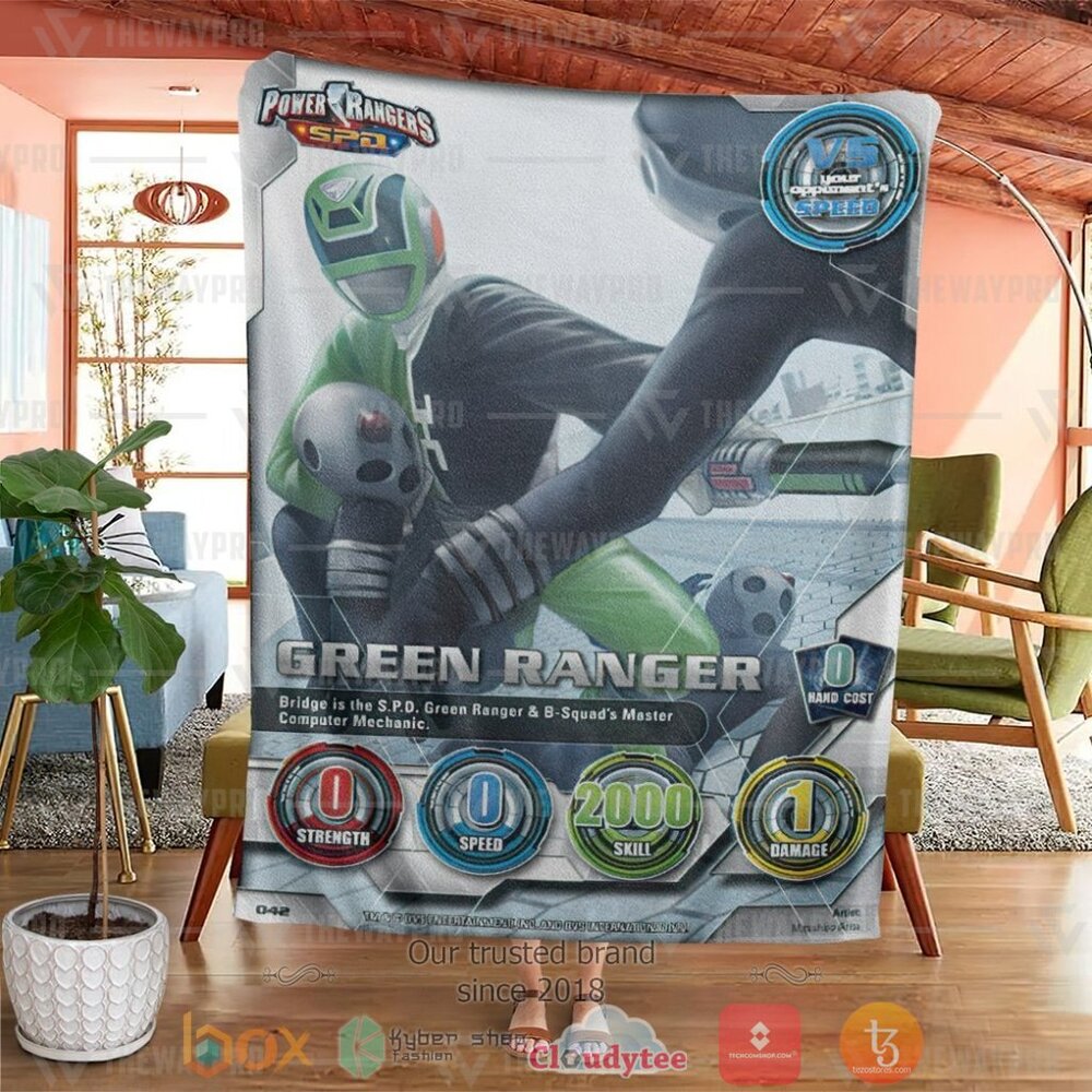 BEST Power Ranger SPD Green Ranger Soft Blanket 4 Power Ranger SPD Green Ranger Custom Soft Blanket 1 2 3