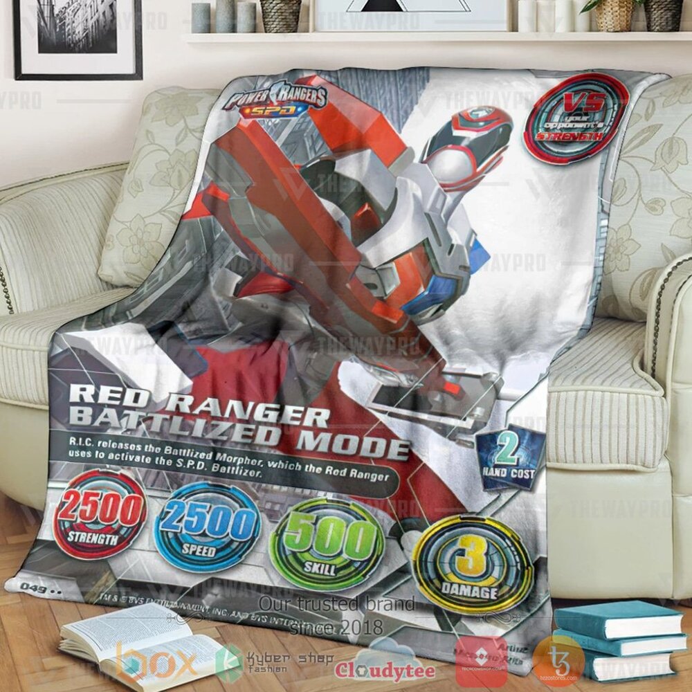 Power Ranger SPD Red Ranger Battlized Mode Custom Soft Blanket