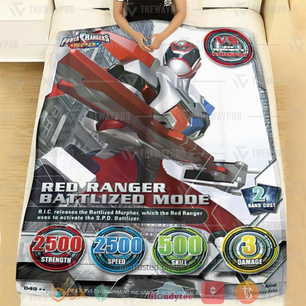 BEST Power Ranger SPD Red Ranger Battlized Mode Soft Blanket 2 Power Ranger SPD Red Ranger Battlized Mode Custom Soft Blanket 1