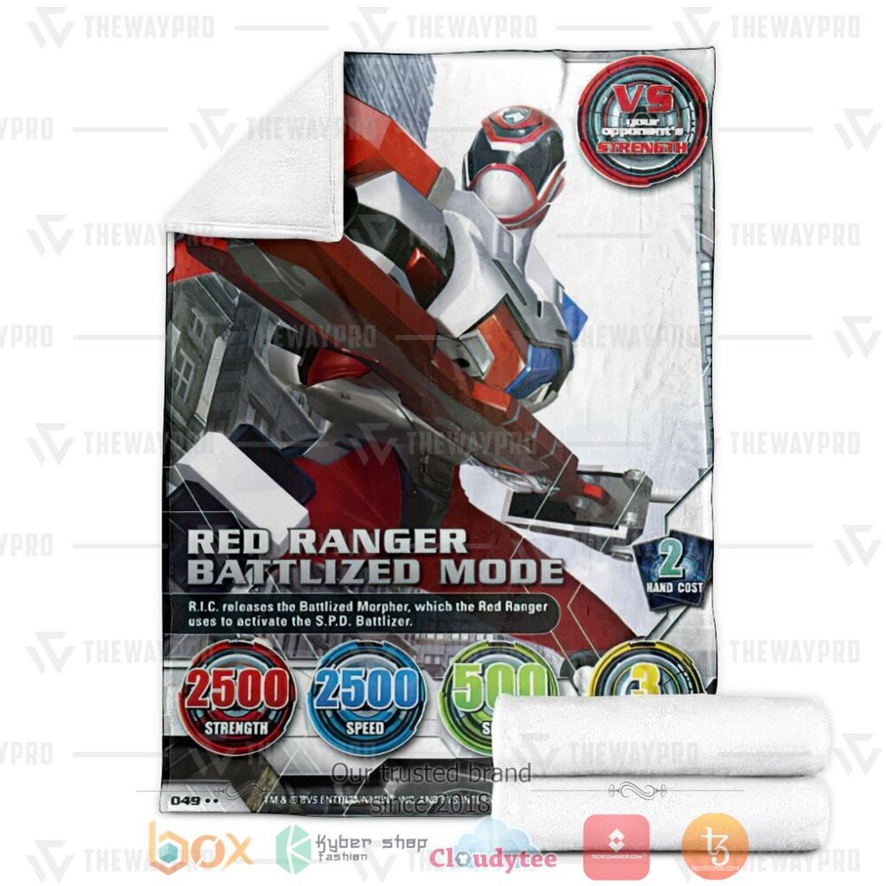 BEST Power Ranger SPD Red Ranger Battlized Mode Soft Blanket 3 Power Ranger SPD Red Ranger Battlized Mode Custom Soft Blanket 1 2