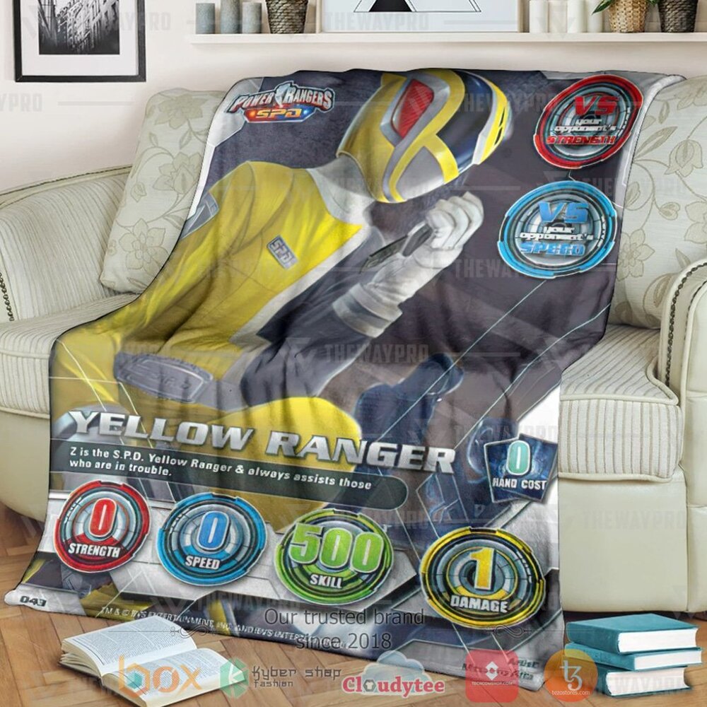 Power Ranger SPD Yellow Ranger Custom Soft Blanket