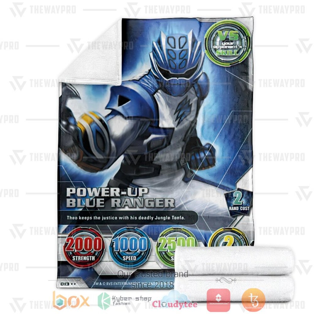 BEST Power Rangers Jungle Fury Blue Ranger Soft Blanket 3 Power Rangers Jungle Fury Blue Ranger Custom Soft Blanket 1 2