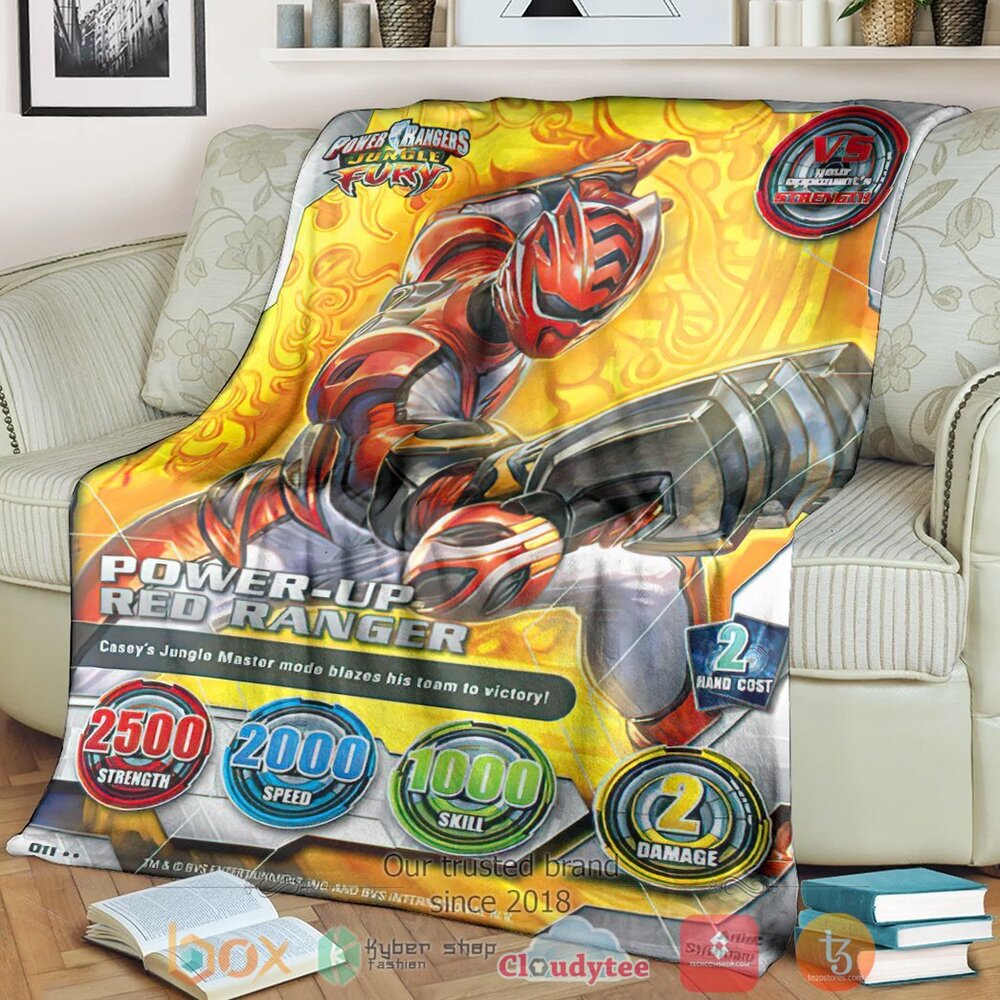 Power Rangers Jungle Fury Red Ranger Custom Soft Blanket
