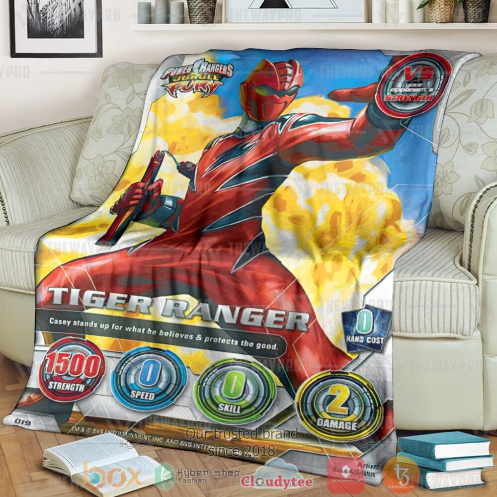 Power Rangers Jungle Fury Tiger RangerCustom Soft Blanket