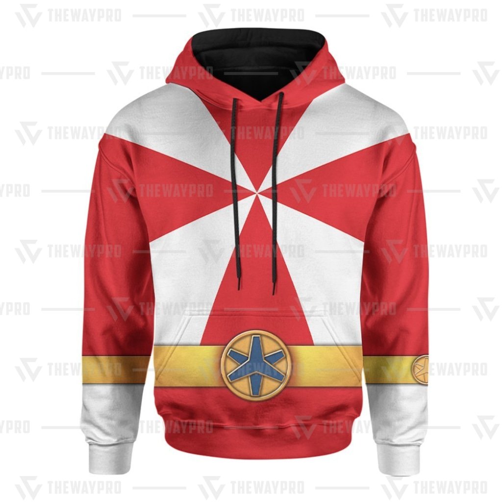 Power Rangers Lightspeed Rescue Red Ranger 3D All Over Printed Hoodie