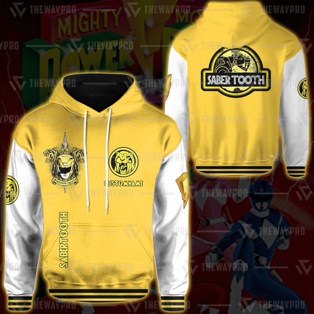 Power Rangers Mighty Morphin Saber Tooth Personalized Custom 3D All Over Printed Hoodie