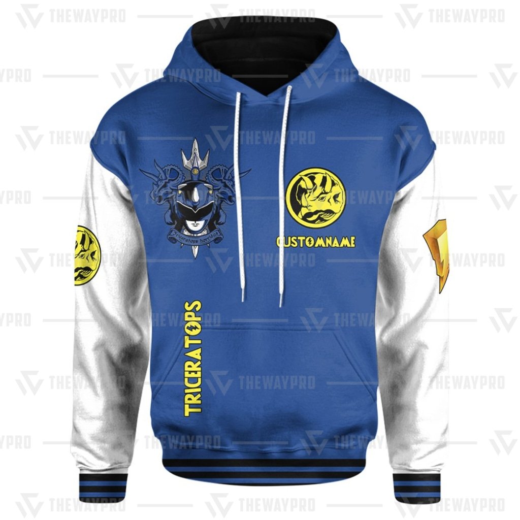 BEST Power Rangers Mighty Morphin Triceratops Personalized Custom 3D Printed Hoodie 2 Power Rangers Mighty Morphin Triceratops Personalized Custom 3D All Over Printed Hoodie 1
