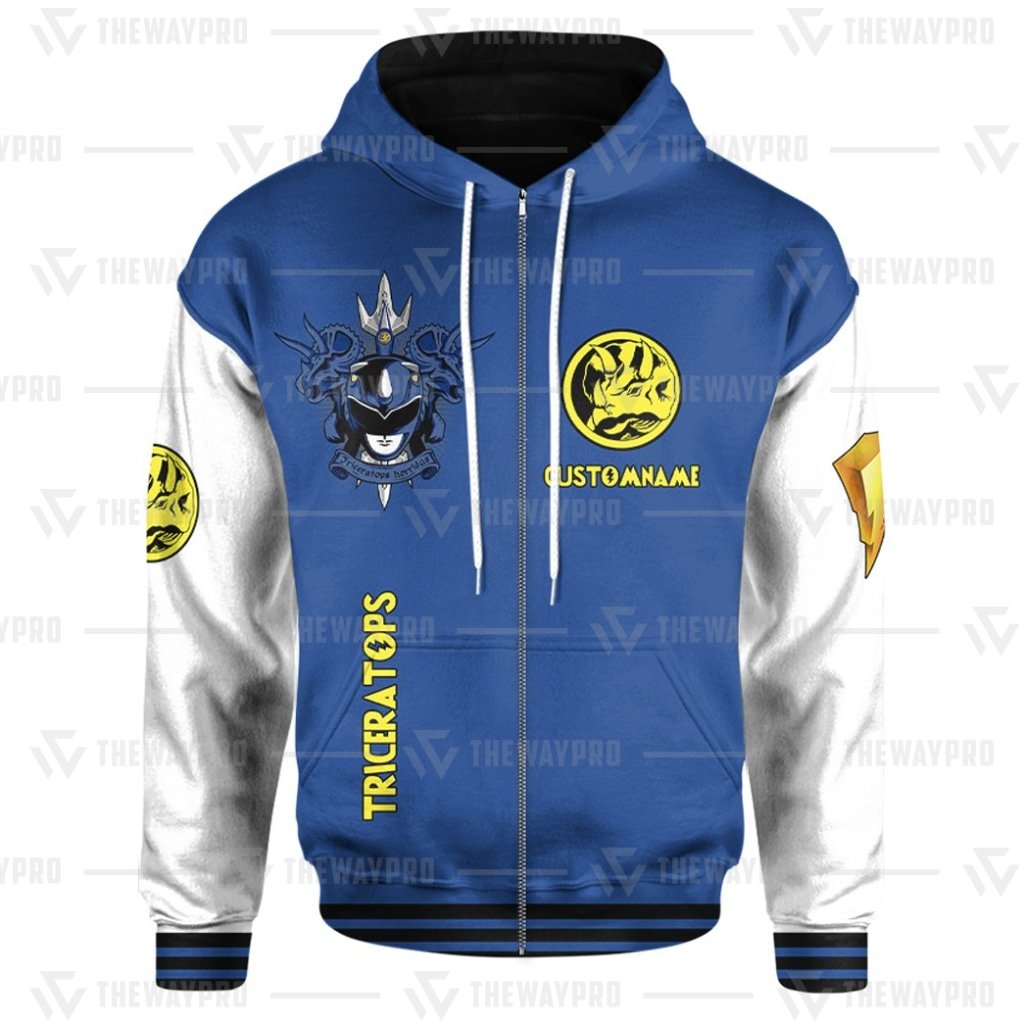 BEST Power Rangers Mighty Morphin Triceratops Personalized Custom 3D Printed Hoodie 3 Power Rangers Mighty Morphin Triceratops Personalized Custom 3D All Over Printed Hoodie 1 2