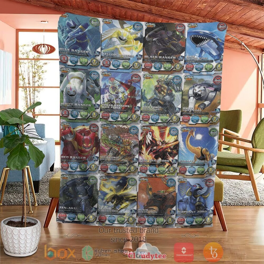BEST Power Rangers Wild Force Cards Soft Blanket 4 Power Rangers Wild Force Cards Custom Soft Blanket 1 2 3