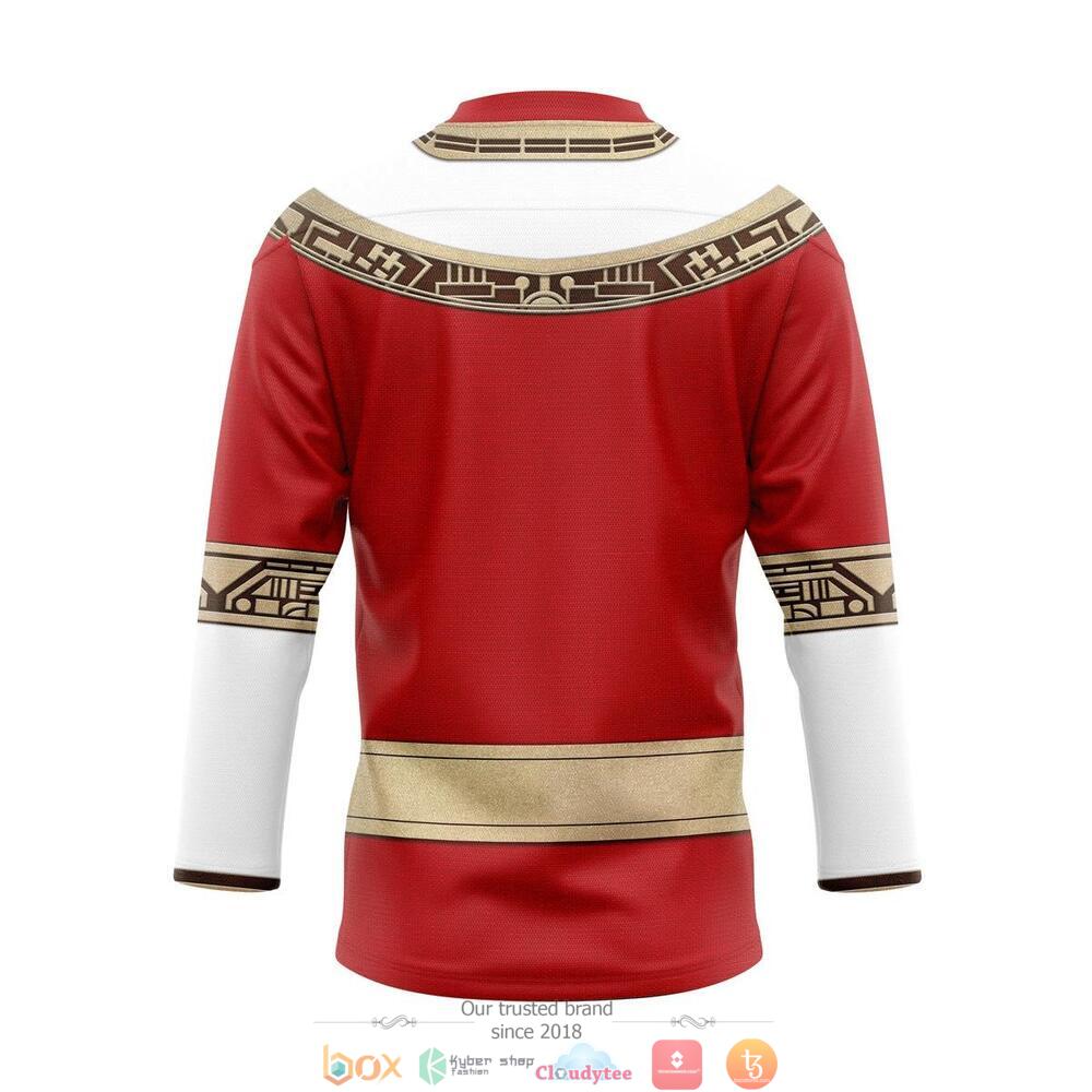 NEW Power Rangers Zeo Red Ranger hockey jersey 2 Power Rangers Zeo Red Ranger hockey jersey 1