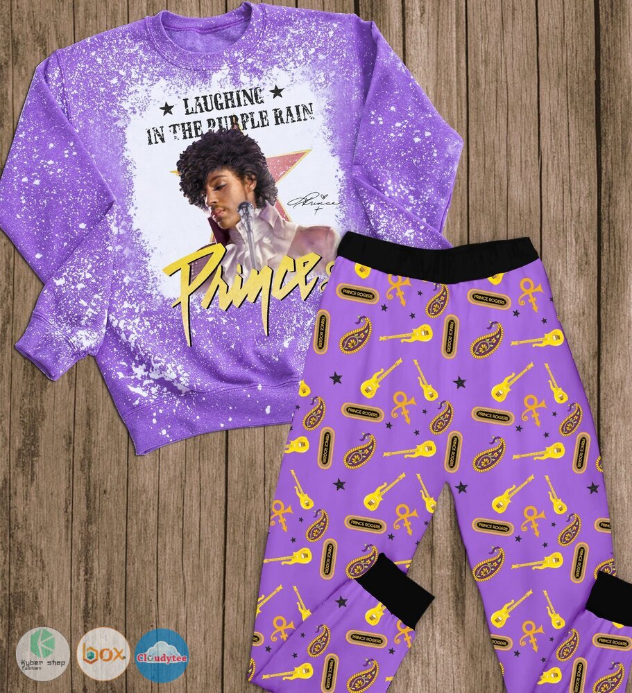 Prince Rogers Laughing in the purple rain long sleeves Pajamas Set