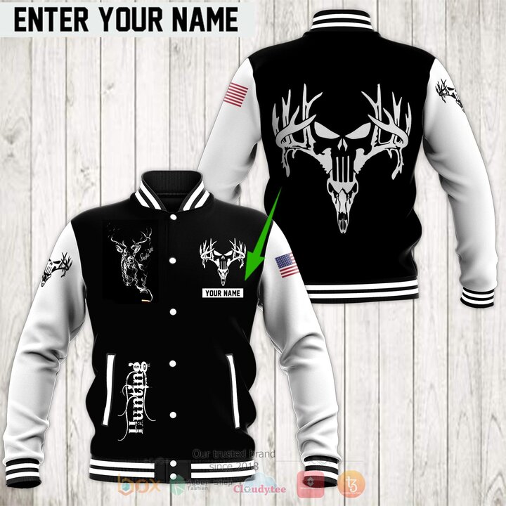 BEST Punisher Deer Hunting Skull Hunter Personalized 3D Baseball Jacket 3 Punisher Deer Hunting Skull Hunter Personalized Baseball Jacket 1 2