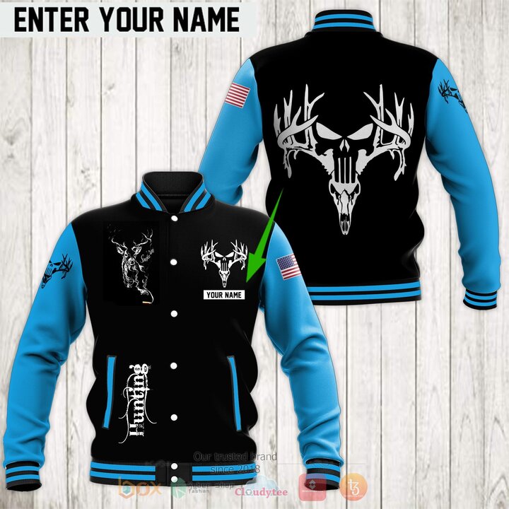 BEST Punisher Deer Hunting Skull Hunter Personalized 3D Baseball Jacket 5 Punisher Deer Hunting Skull Hunter Personalized Baseball Jacket 1 2 3 4