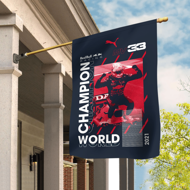 Red Bull Racing Max Verstappen World Champion Flag 3