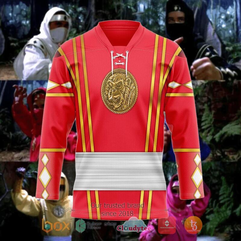 Red Ape Ninja Mighty Morphin Power Rangers Hockey Jersey 3 Red Ape Ninja Mighty Morphin Power Rangers Hockey Jersey 1 2