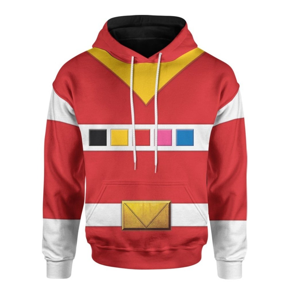 Red Power Rangers In Space 3D All Over Printed Hoodie