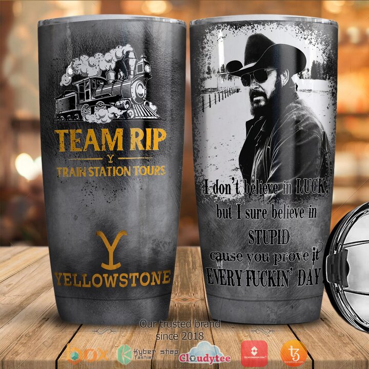 Cowboy Team Rip Train Station Tours Yellowstone Tumbler 1