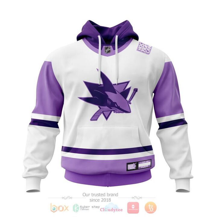 BEST San Jose Sharks Fight Cancer Personalized All Over Print 3D Hoodie, Zip Hoodie 7 San Jose Sharks Fight Cancer Personalized 3D Hoodie Zip Hoodie